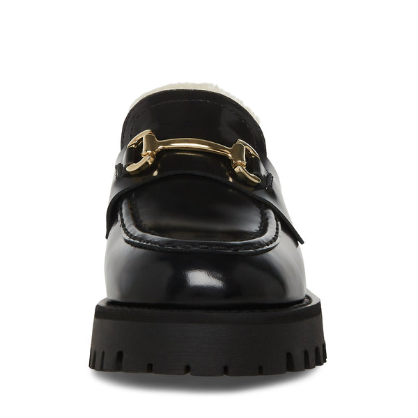 סטיב מאד - נעלי מוקסין עור לנשים LANDO-F בשחור