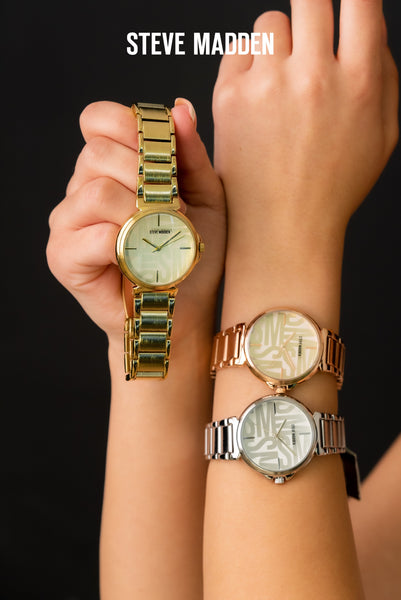 סטיב מאד - שעון יד לנשים SM1038 בצבע זהב