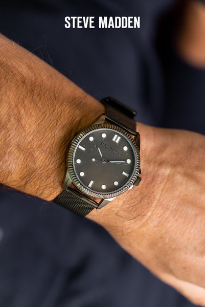 סטיב מאד - שעון יד יוניסקס SM1051 באפור כהה