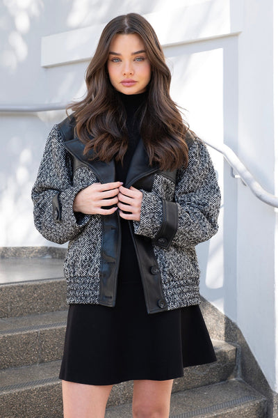 סטיב מאד - ג'קט בובמר לנשים MERCEDES בשחור