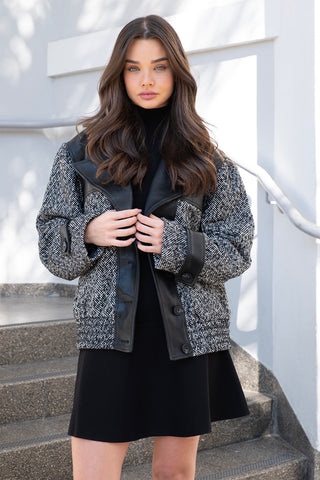 ג'קט בובמר לנשים MERCEDES בשחור