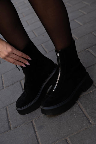 מגפוני זמש לנשים JONES בשחור