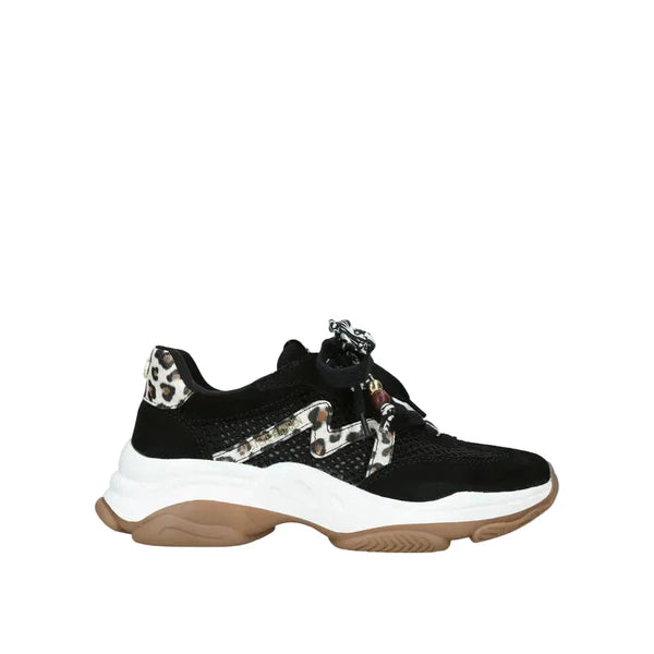 סטיב מאד - סניקרס זמש לנשים MAXFIELD בשחור מנומר