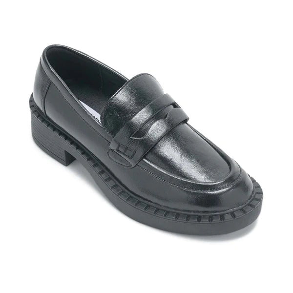 סטיב מאד - נעלי מוקסין מעור ALLIED בשחור