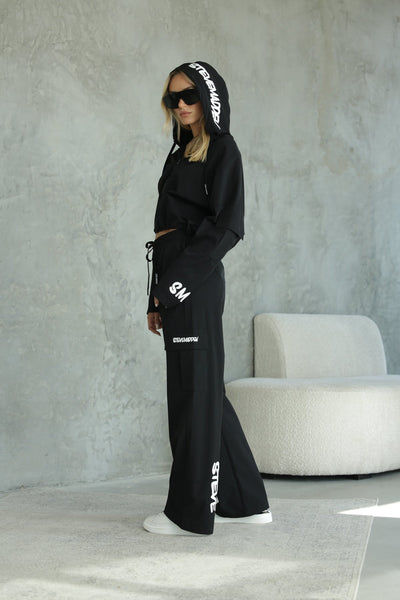 סטיב מאד - ג'קט ניילון לנשים SANTOS בשחור