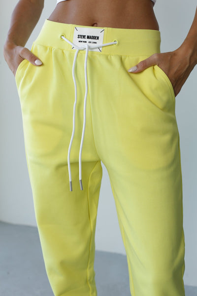 סטיב מאד - מכנסי טרנינג לנשים CATALINA בצהוב