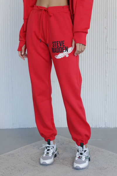 סטיב מאד - מכנסי טרנינג לנשים CHARLIE באדום