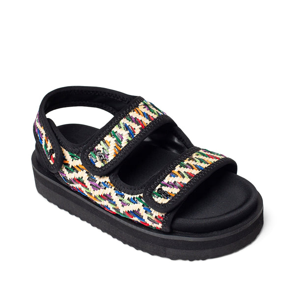 סטיב מאד - סנדלים לילדות SMK-CHLOE בשחור צבעוני