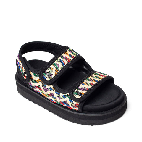 סנדלים לילדות SMK-CHLOE בשחור צבעוני