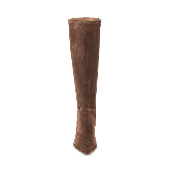 סטיב מאד - מגפי עקב בזמש ALDY DOLCE VITA בחום