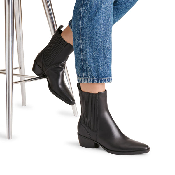 סטיב מאד - מגפוני בוקרים מעור לנשים FAINT-H2O DOLCE VITA בשחור