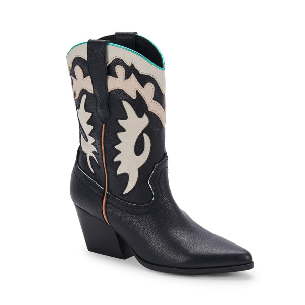 סטיב מאד - מגפוני בוקרים מעור LANDEN DOLCE VITA בשחור