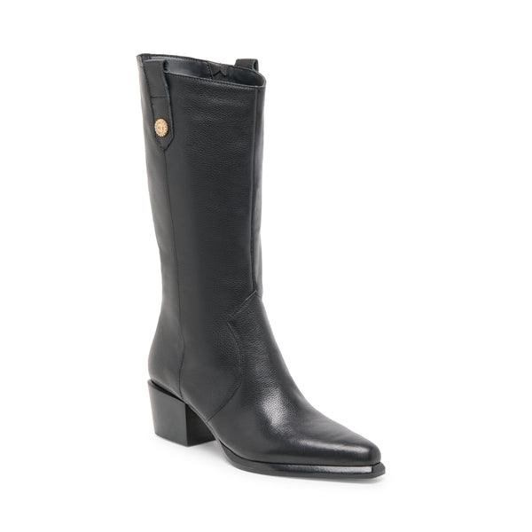 סטיב מאד - מגפי בוקרים מעור לנשים VERN DOLCE VITA בשחור