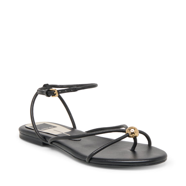 סטיב מאד - סנדלים שטוחים מעור לנשים KENLEY DOLCE VITA בשחור