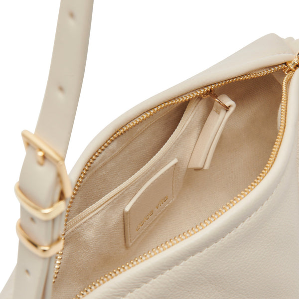 סטיב מאד - תיק יד מעור לנשים LIVI DOLCE VITA בגוון שמנת