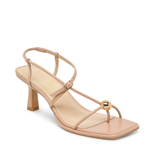 סטיב מאד - סנדלי עקב בינוני מעור MYLEE DOLCE VITA בקאמל