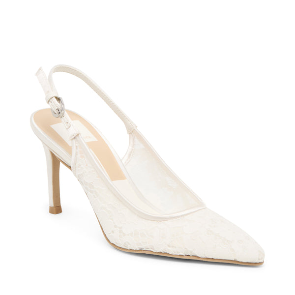 סטיב מאד - נעלי עקב סירה YAMI DOLCE VITA בלבן תחרה