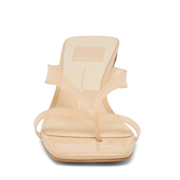 סטיב מאד - כפכפי אצבע עקב בינוני BREVEL-V DOLCE VITA בבז' שקוף