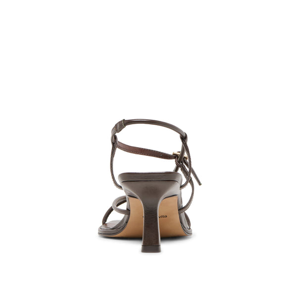 סטיב מאד - סנדלי עקב בינוני מעור MYLEE DOLCE VITA בחום