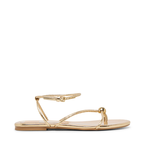 סטיב מאד - סנדלים שטוחים מעור לנשים KENLEY DOLCE VITA בזהב
