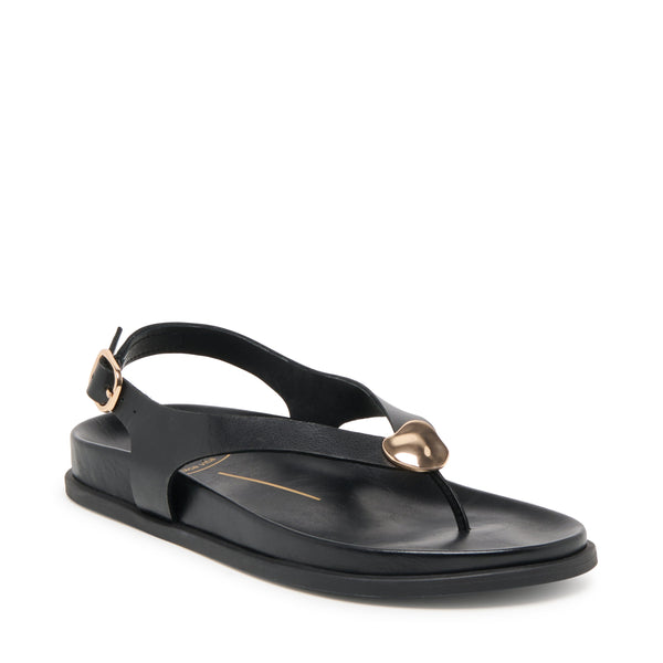 סטיב מאד - סנדלי אצבע עור לנשים JONY DOLCE VITA בשחור