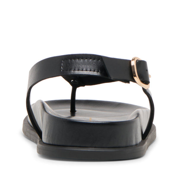 סטיב מאד - סנדלי אצבע עור לנשים JONY DOLCE VITA בשחור