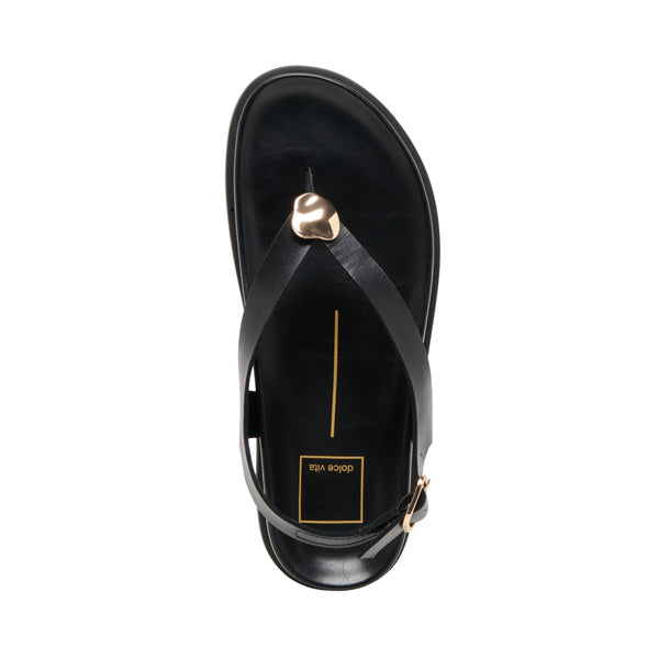 סטיב מאד - סנדלי אצבע עור לנשים JONY DOLCE VITA בשחור