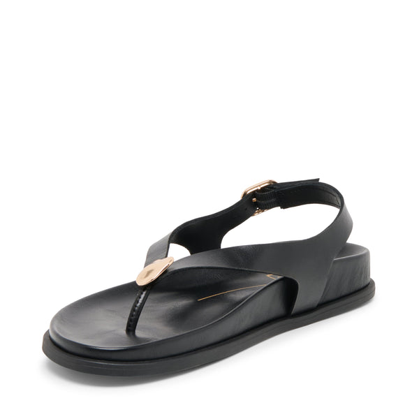 סטיב מאד - סנדלי אצבע עור לנשים JONY DOLCE VITA בשחור