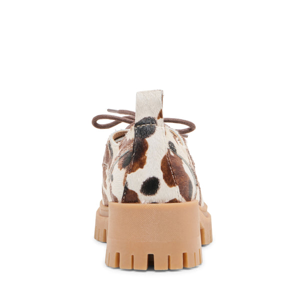 סטיב מאד - נעלי מוקסין מעור לנשים MILZA DOLCE VITA בקאמל משולב