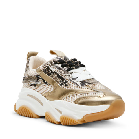 נעלי סניקרס לילדות JPOSSESSION בזהב מנוחש