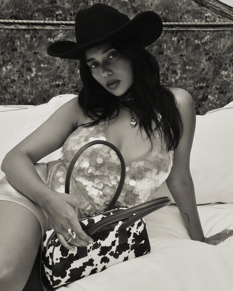 סטיב מאד - תיק עור לנשים BANISE-P בשחור משולב