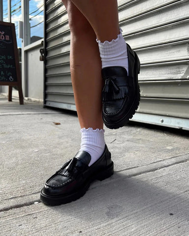 מוקסין עור לנשים MINKA בשחור