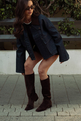 מגפיים מזמש לנשים DANTELLE בחום