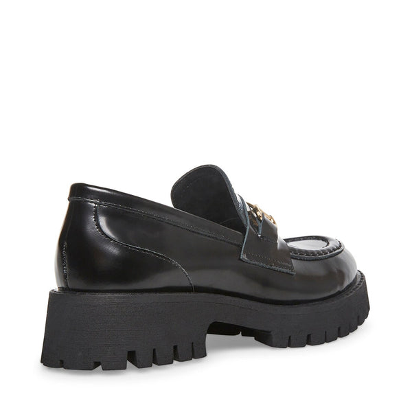 סטיב מאד - נעלי מוקסין עור לנשים LANDO בשחור