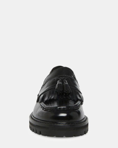 סטיב מאד - מוקסין עור לנשים MINKA בשחור