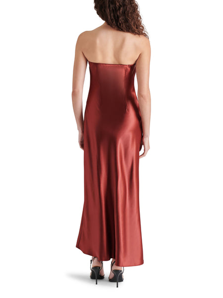 סטיב מאד - שמלת סטרפלס מקסי JESSAMINE באדום