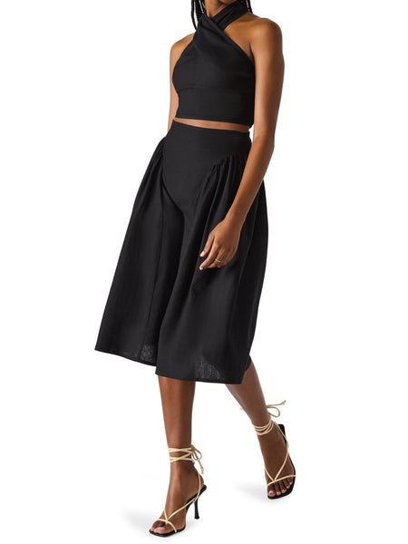 סטיב מאד - חולצת קולר לנשים WINNIE בשחור