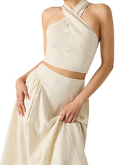 חולצת קולר לנשים WINNIE בקרם