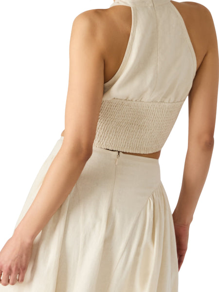 סטיב מאד - חולצת קולר לנשים WINNIE בקרם