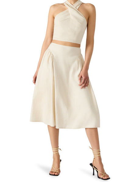 סטיב מאד - חצאית מידי מתרחבת BROOKLYN בקרם