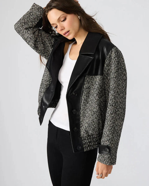 סטיב מאד - ג'קט בובמר לנשים MERCEDES בשחור