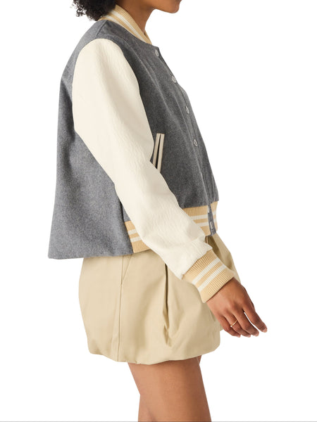 סטיב מאד - ג'קט לנשים ROONEY באפור משולב