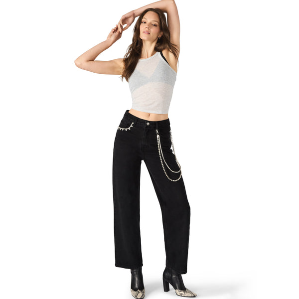 סטיב מאד - מכנסי ג'ינס לנשים SWIFT בשחור