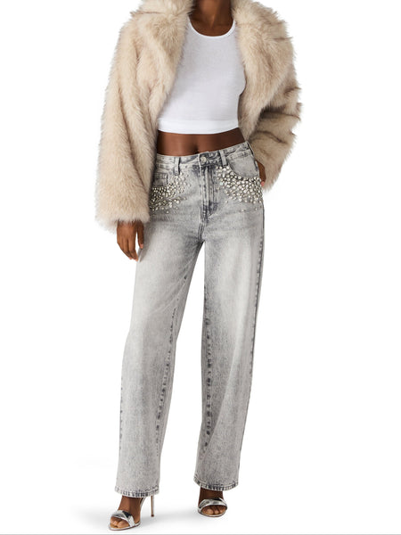 סטיב מאד - מכנסי ג'ינס לנשים ERAS באפור