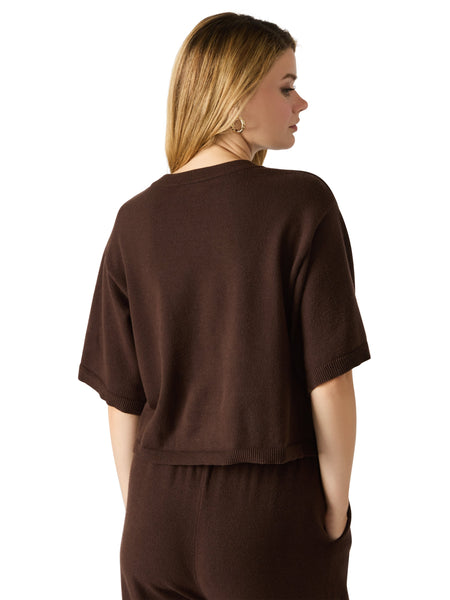 סטיב מאד - חולצת סריג לנשים KORI-T בחום