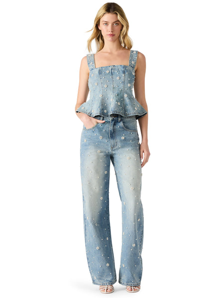 סטיב מאד - מכנסי ג'ינס לנשים FIANNA בכחול