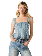 גופיית מחוך ג'ינס FIORELLA בכחול ג'ינס