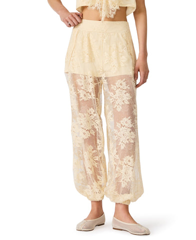 מכנסי תחרה FAYA-P בגוון קרם