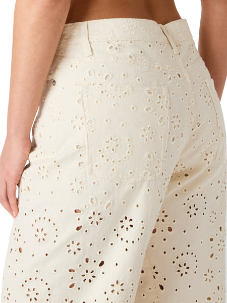 סטיב מאד - מכנסי ג'ינס לנשים RORI בגוון קרם