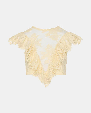 חולצת תחרה FAYA-T בגוון קרם